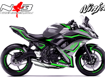 Ninja 650 Foliendekor limegreen/black für Graue Maschine 2018-