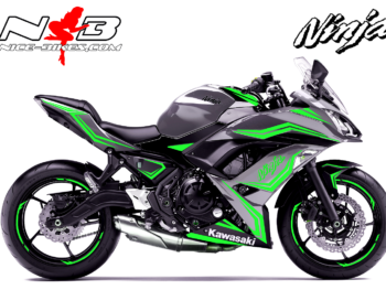 Ninja 650 Foliendekor limegreen für Graue Maschine 2018-
