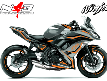 Ninja 650 Foliendekor orange/schwarz für Graue Maschine 2018-