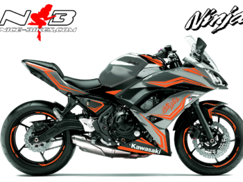 Ninja 650 Foliendekor orange für Graue Maschine 2018-