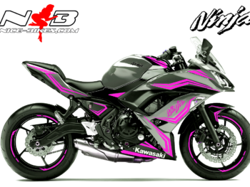 Ninja 650 Foliendekor pink für Graue Maschine 2018-