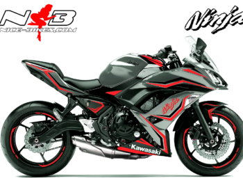 Ninja 650 Foliendekor rot/schwarz für Graue Maschine 2018-