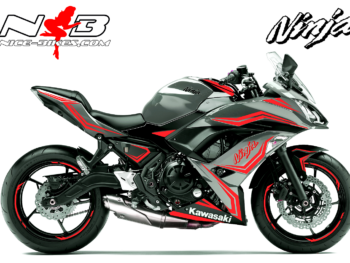 Ninja 650 Foliendekor rot für Graue Maschine 2018-