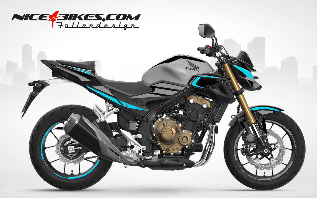 Foliendesign Honda CB500F 2023 Light Blue