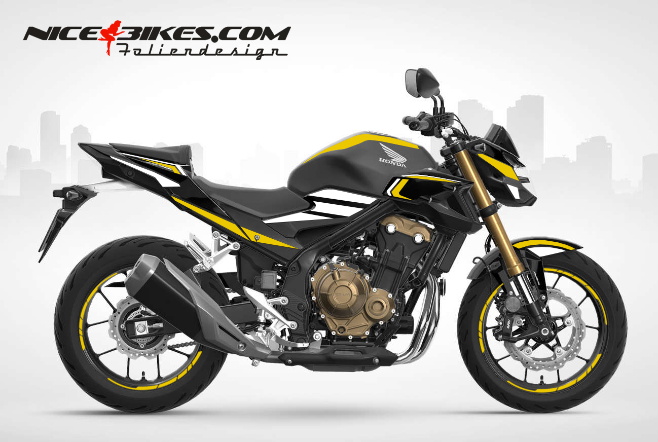 Foliendesign Honda CB500F 2023-S Hornet Yellow