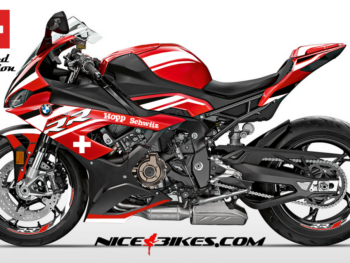 S1000RR Hopp Schwiiz Edition weiß für Racingred Maschine 2019
