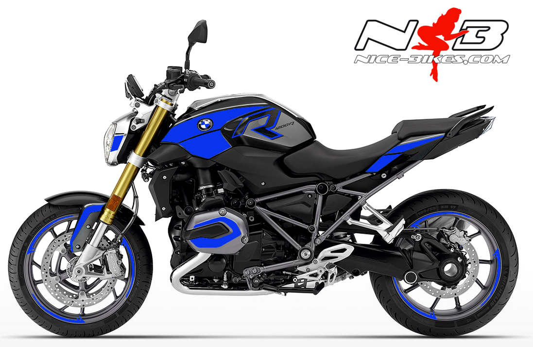 BMW R1200R Edition blau auf schwarzer Maschine 2018