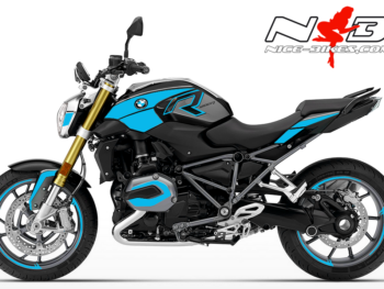 BMW R1200R Edition hellblau auf schwarzer Maschine 2018