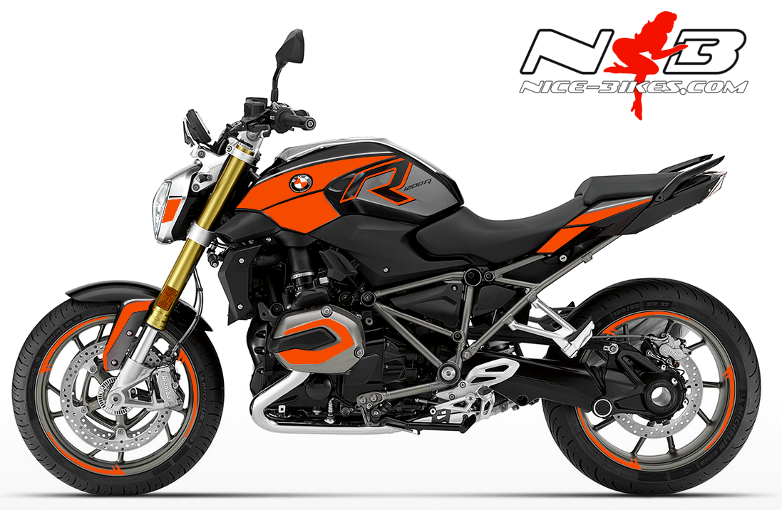 BMW R1200R Edition orange auf schwarzer Maschine 2018