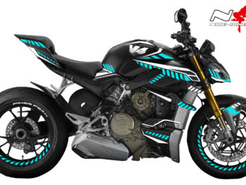 Foliendesign DUCATI Streetfighter ab 2021 Inferno Edition Miami Light Blue