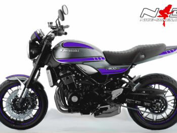 Foliendesign Kawasaki Z900 RS Bj. 2020 Manga Violett