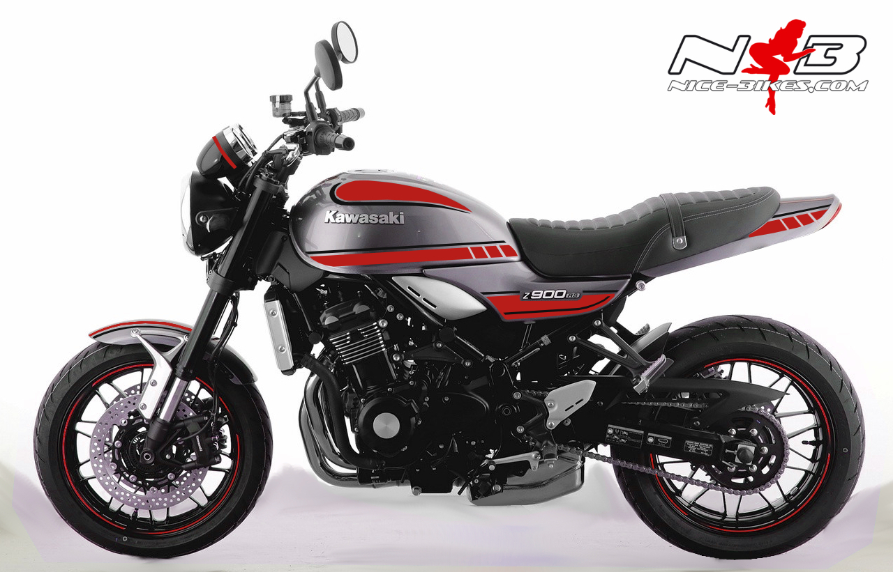 Foliendesign Kawasaki Z900 RS Bj. 2020 Racing Red