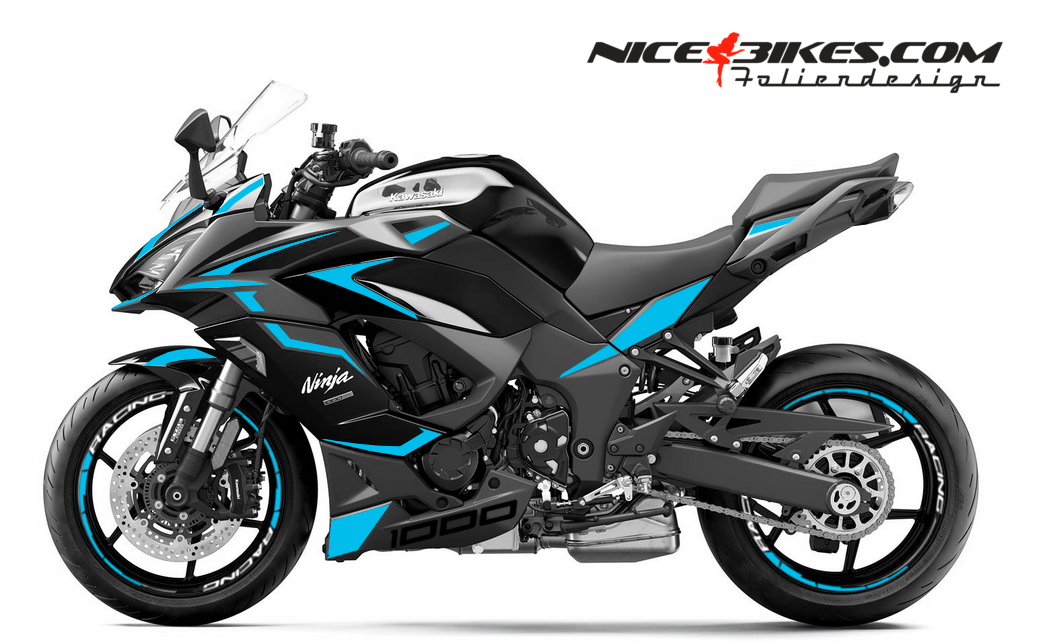 Foliendesign Ninja 1000SX 2025 Light Blue