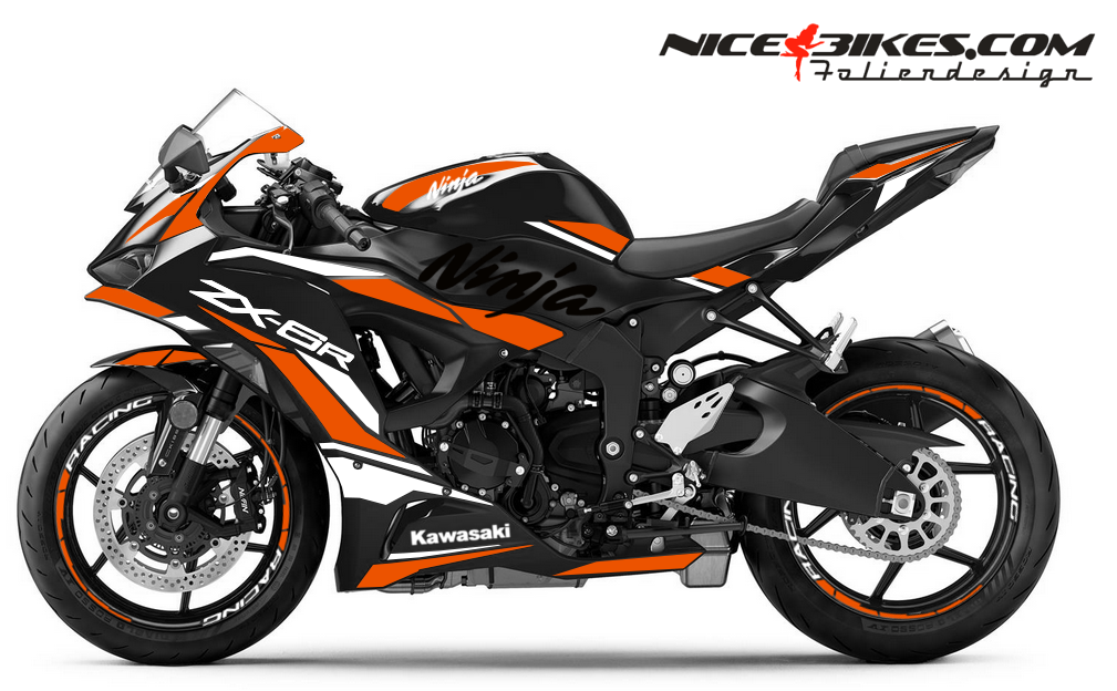 Ninja ZX-6R Foliendesign 2025-26 Evil Orange
