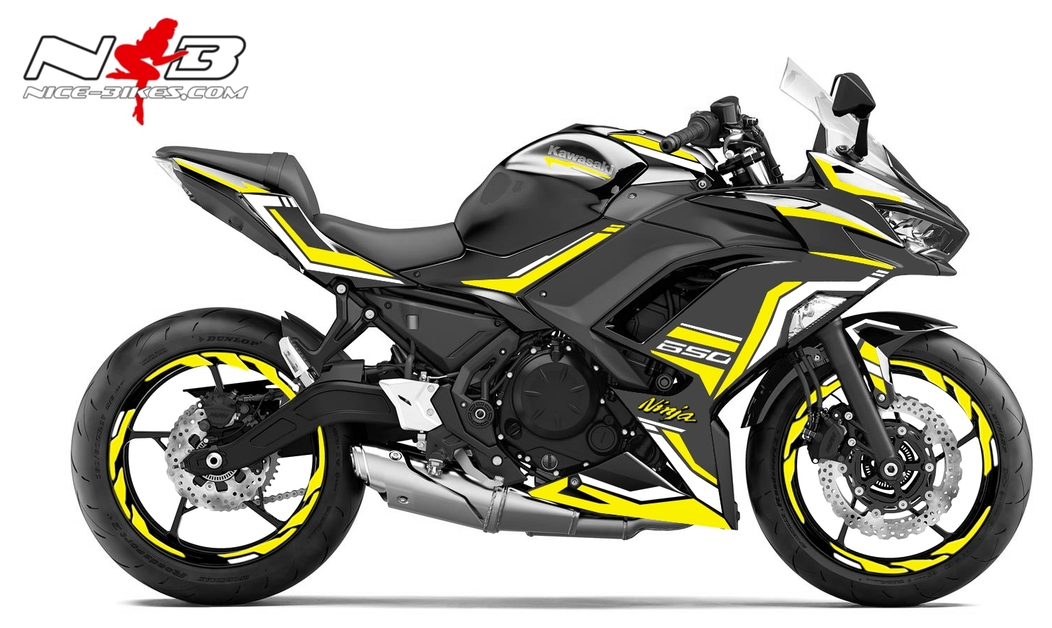 Foliendesign Ninja 650 Hornet Yellow