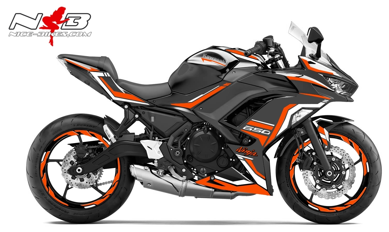 Foliendesign Ninja 650 Evil Orange