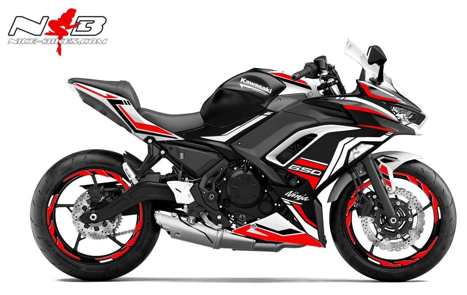 Foliendesign Ninja 650 Racing Red