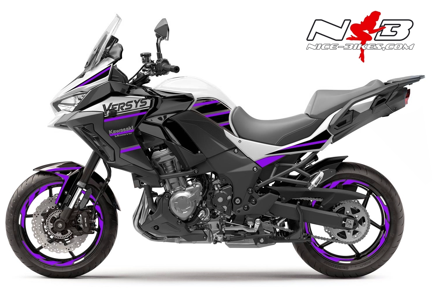 Foliendesign Kawasaki Versys 1000 Bj. 2020 Manga Violett