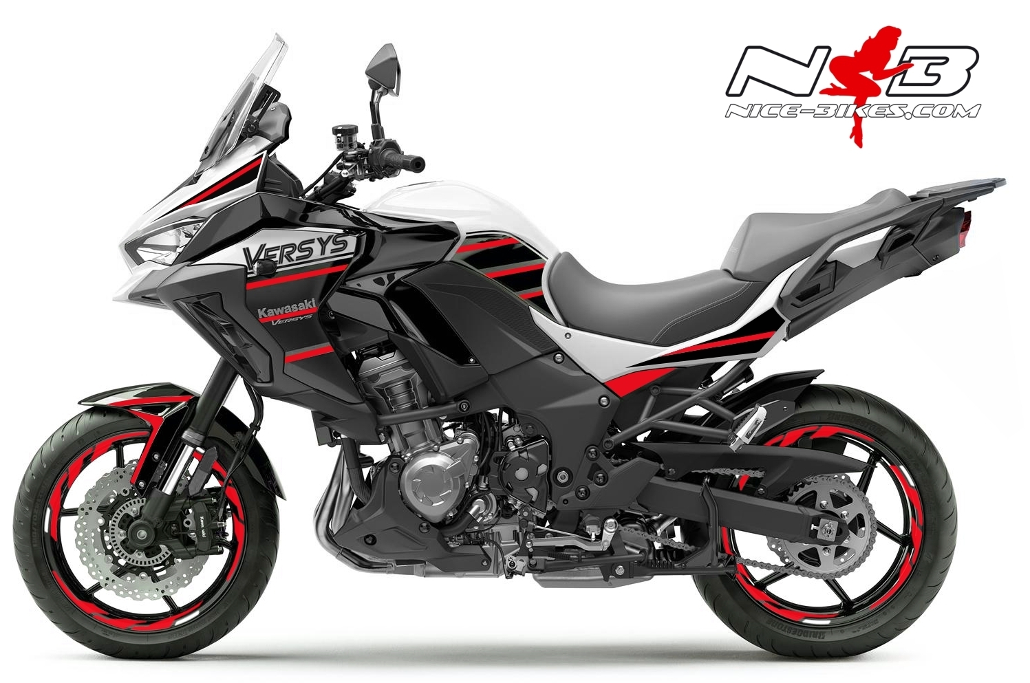 Foliendesign Kawasaki Versys 1000 Bj. 2020 Racing Red