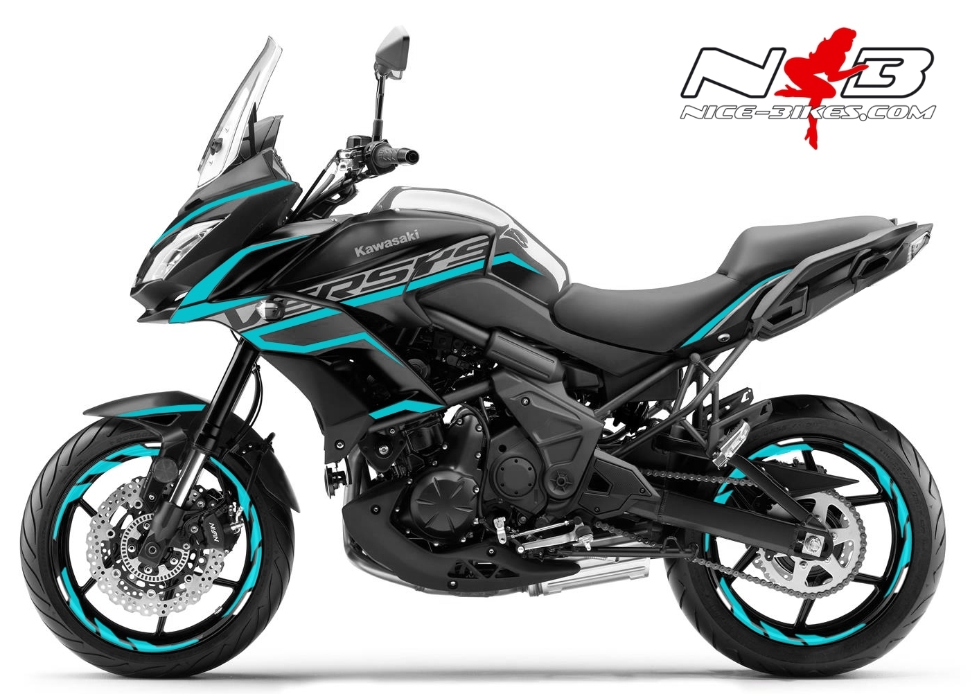Foliendesign Kawasaki Versys 650 Bj. 2020 Light Blue