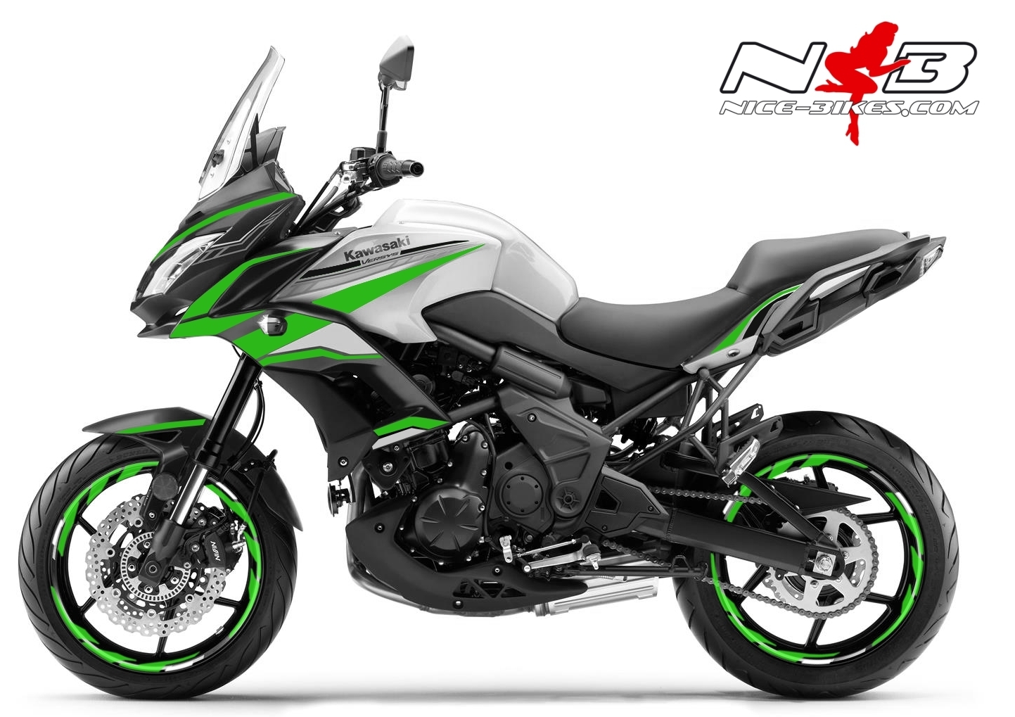 Foliendesign Kawasaki Versys 650 Bj. 2020 Lime Green