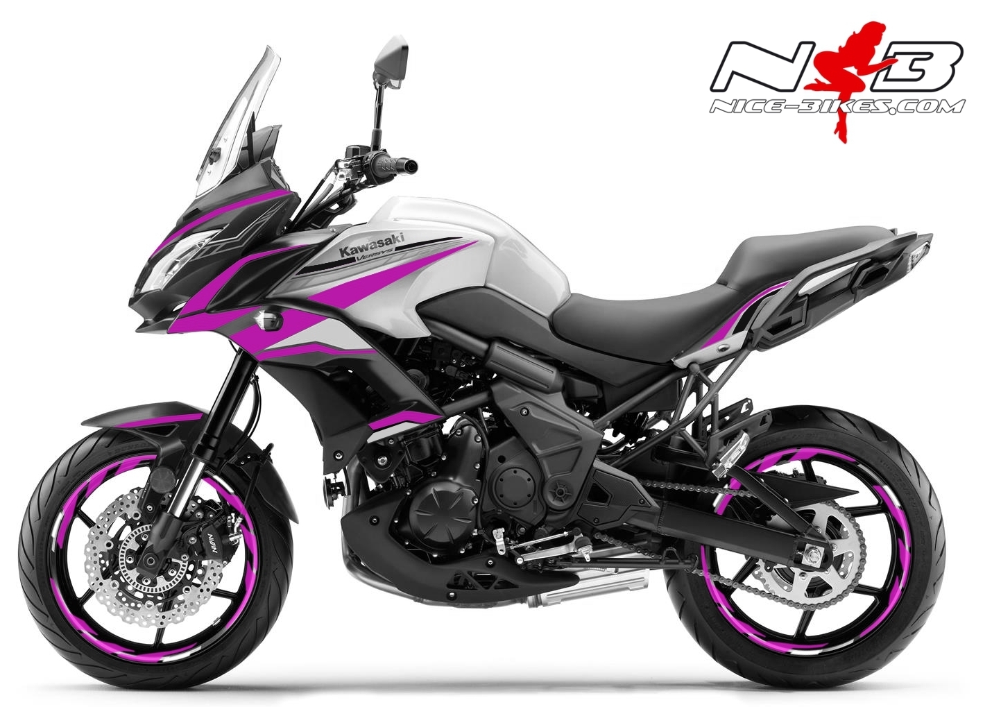 Foliendesign Kawasaki Versys 650 Bj. 2020 Pretty Pink