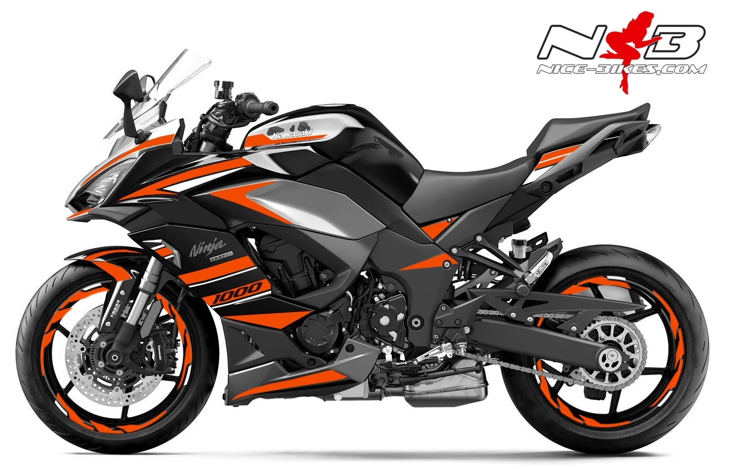 Foliendesign Kawasaki Z1000SX Evil Orange