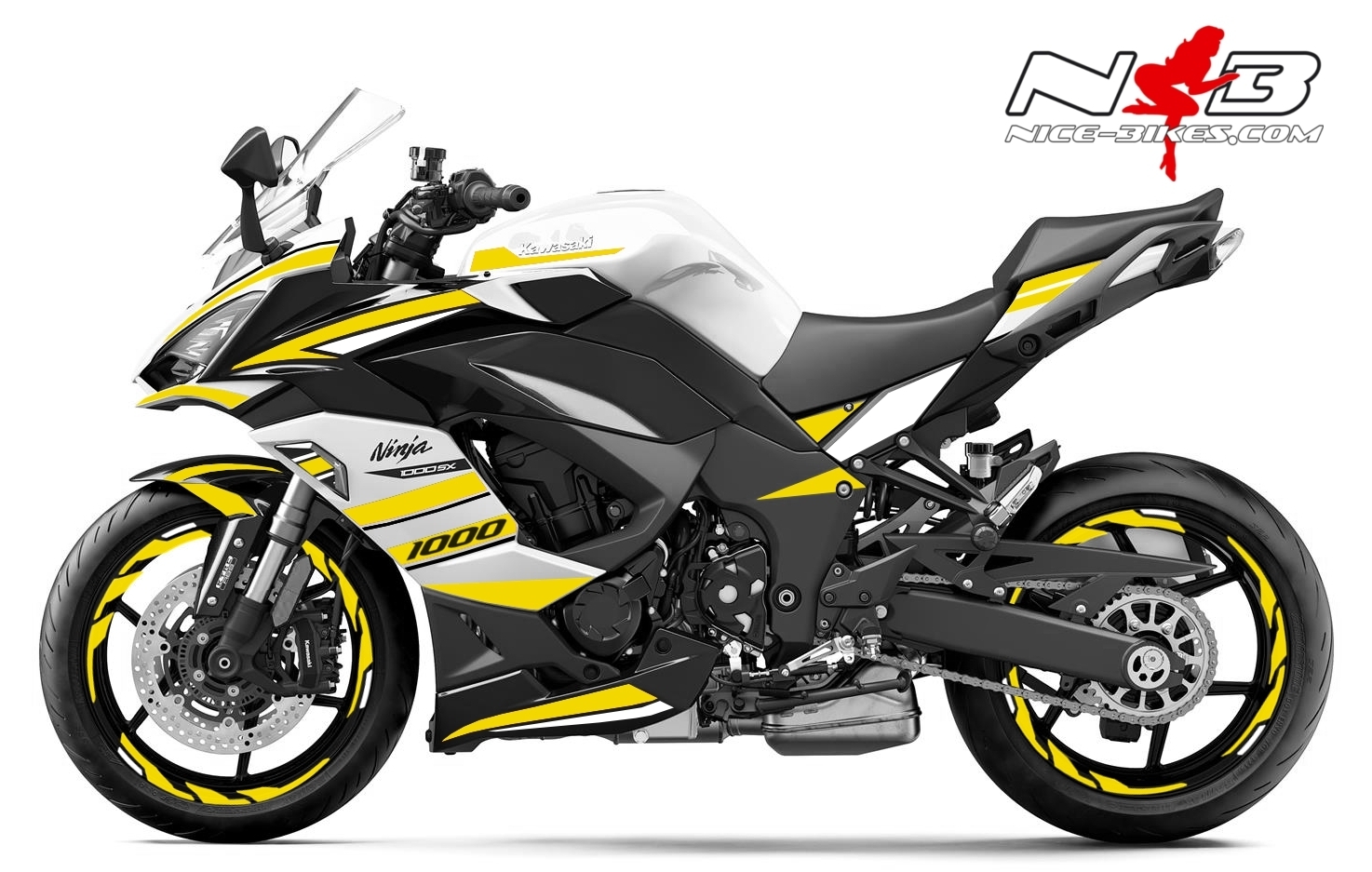Foliendesign Kawasaki Z1000SX Hornet Yellow