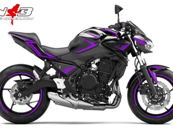Foliendesign Kawasaki Z650 Bj. 2021 Manga Violett