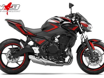 Foliendesign Kawasaki Z650 Bj. 2021 Racing Red