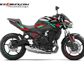Foliendesign Kawasaki Z650  Racing Red - Mint Mlue