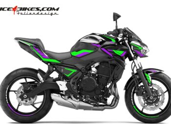 Foliendesign Kawasaki Z650  Limegreen - Manga Violett