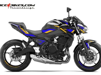 Foliendesign Kawasaki Z650  Racing Blue - Olympic Gold