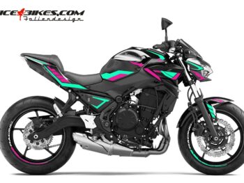 Foliendesign Kawasaki Z650 Miami Blue - Pretty Pink