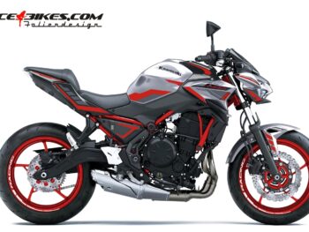 Foliendesign Kawasaki Z650  Racing Red - Komet Grau
