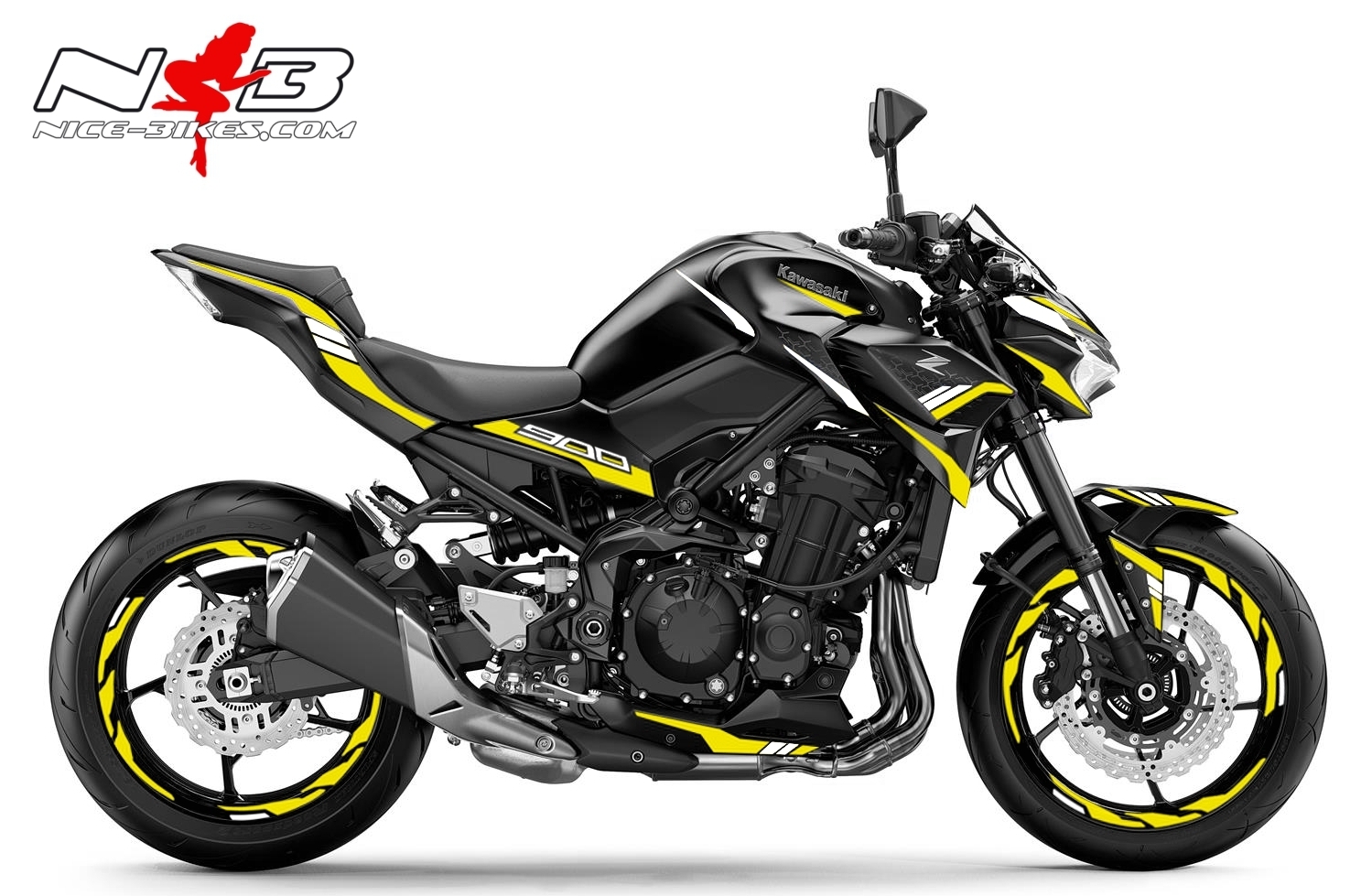 Foliendesign Kawasaki Z900 Bj. 2020 Hornet Yellow