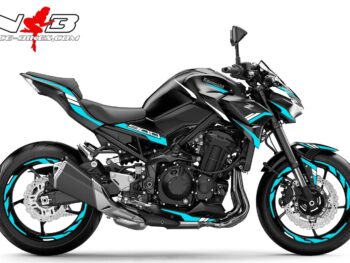 Foliendesign Kawasaki Z900 Bj. 2020 Light Blue