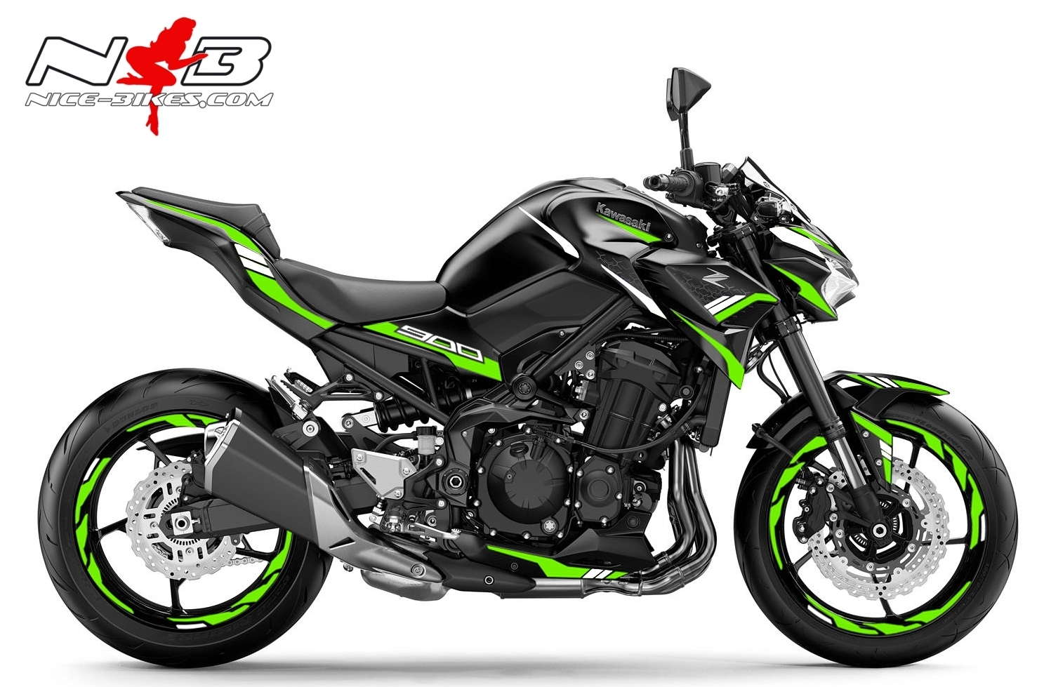 Foliendesign Kawasaki Z900 Bj. 2020 Lime Green