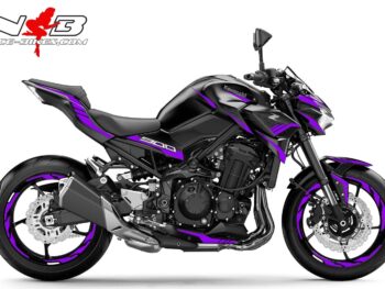 Foliendesign Kawasaki Z900 Bj. 2020 Manga Violett