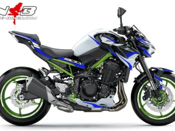 Foliendesign Kawasaki Z900 Bj. 2021 Racing Blue