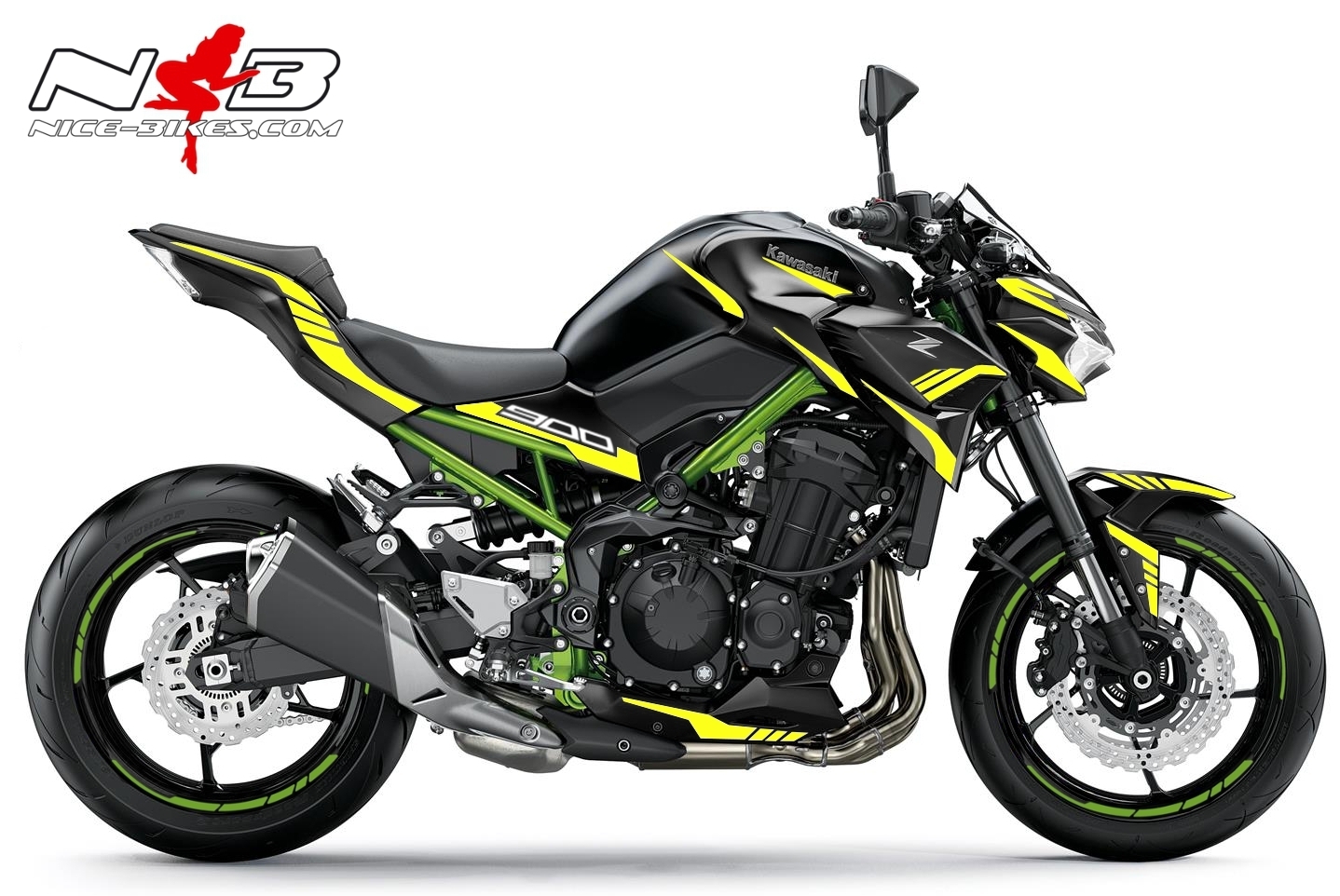Foliendesign Kawasaki Z900 Bj. 2021-22 Hornet Yellow
