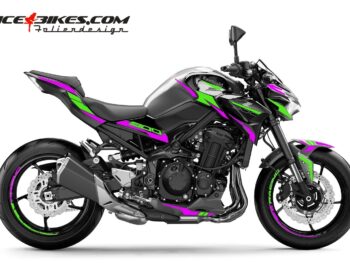 Foliendesign Kawasaki Z900  Pretty Pink - Limegreen