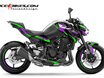 Foliendesign Kawasaki Z900 Limegreen - Manga Violett