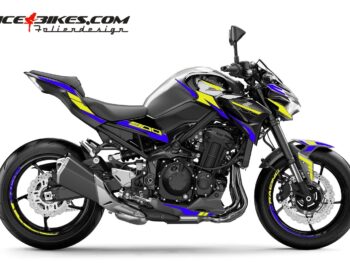 Foliendesign Kawasaki Z900  Wasabigreen - Racing Blue