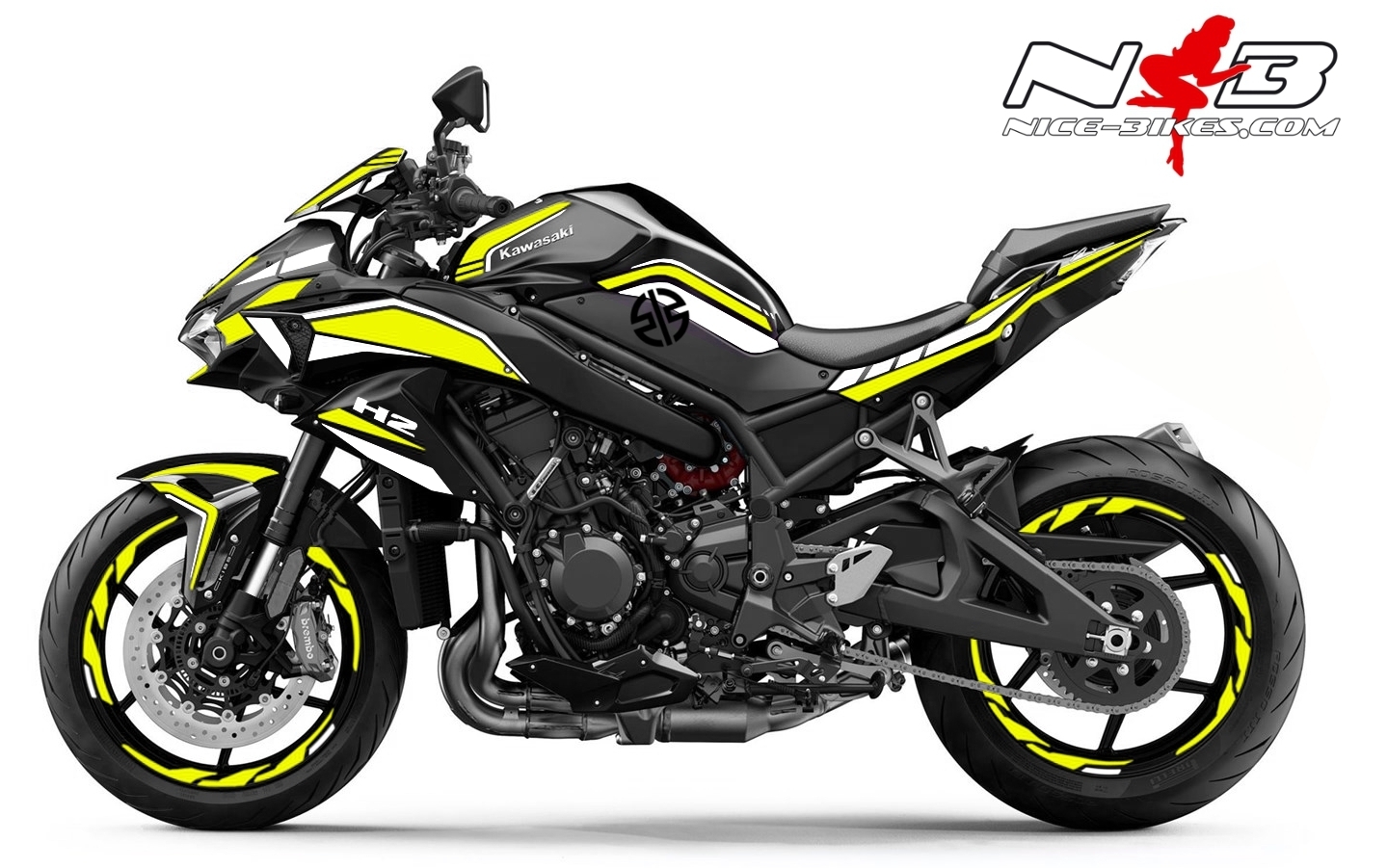 Foliendesign Kawasaki ZH2 Hornet Yellow