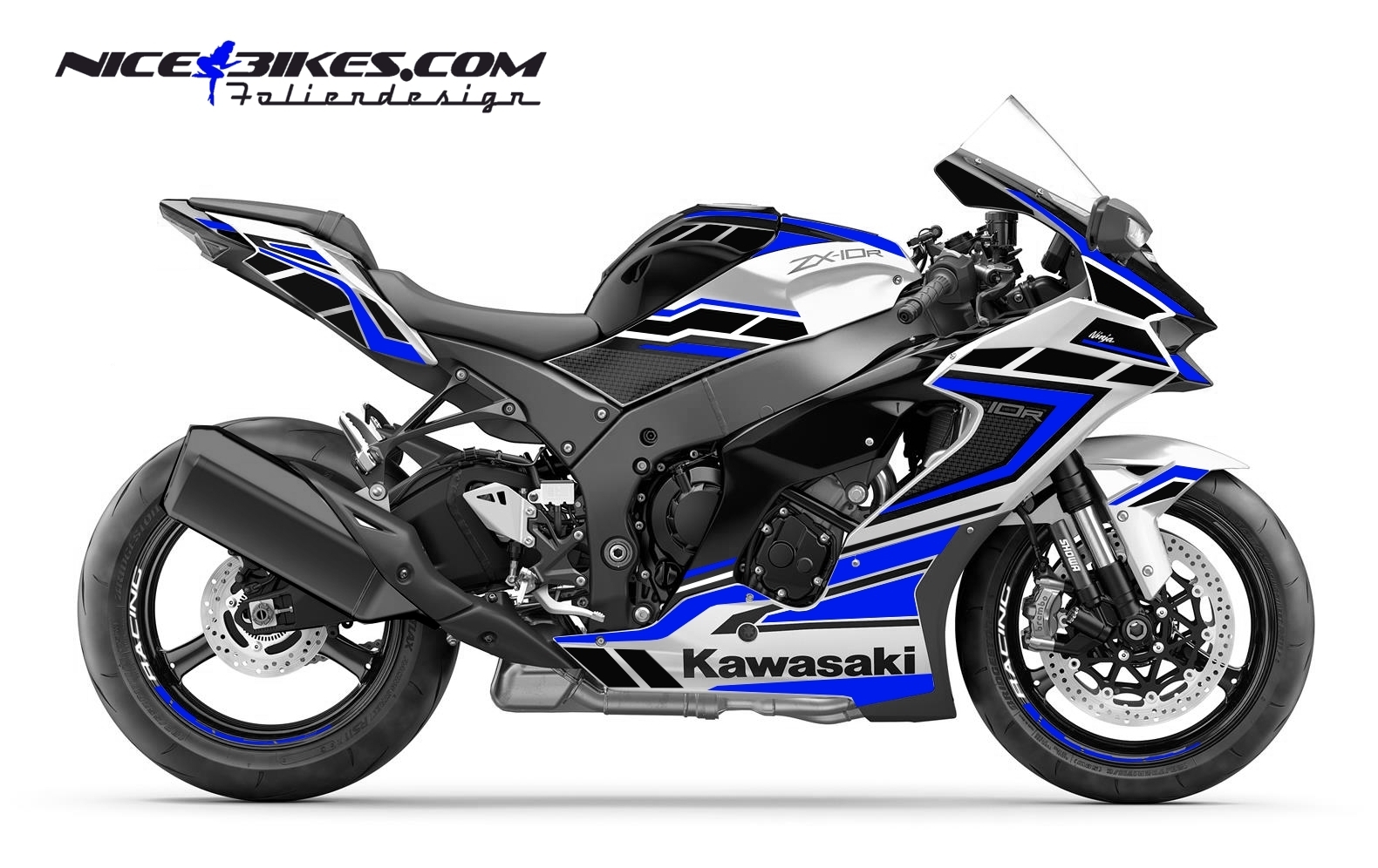 Foliendesign Kawasaki ZX-10R 23 Racing Blue