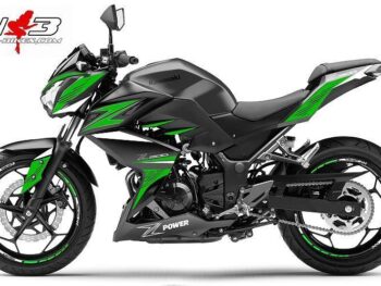 Z300 Power Dekor limegreen auf schwarzer Maschine
