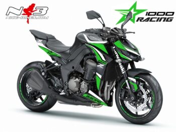 Z1000 Foliendekor limegreen auf schwarzer Maschine