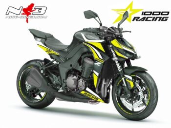 Z1000 Foliendekor gelb auf schwarzer Maschine