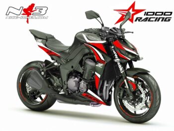 Z1000 Foliendekor rot auf schwarzer Maschine